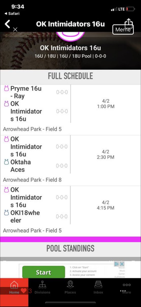 gabbidavis23's tweet photo. Games for this Sunday in Checotah, OK https://t.co/buvSRZ8dRC
