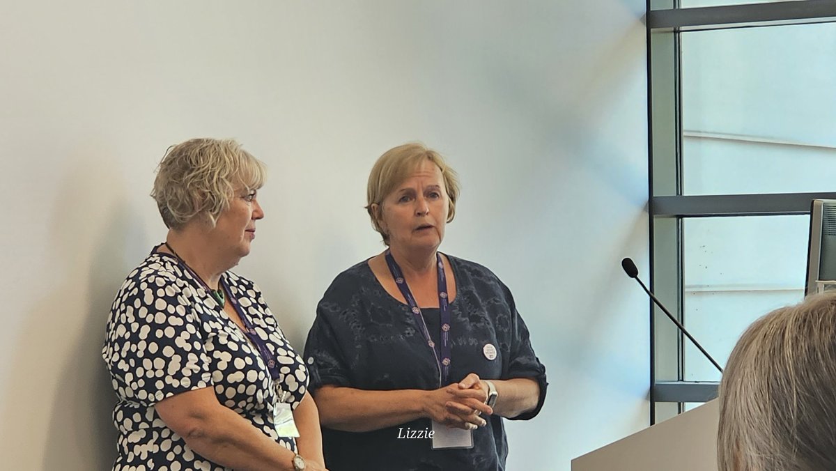 TTMidEdC's tweet photo. #TTMEC2023 Lorna Davies &amp; Melanie Welfare sharing their #collaborative  #autoethnography  #actionresearch  with #midwifery,  #obstetric, #neonatal  &amp; #sociology final year students https://t.co/NhwKQ1Lnur