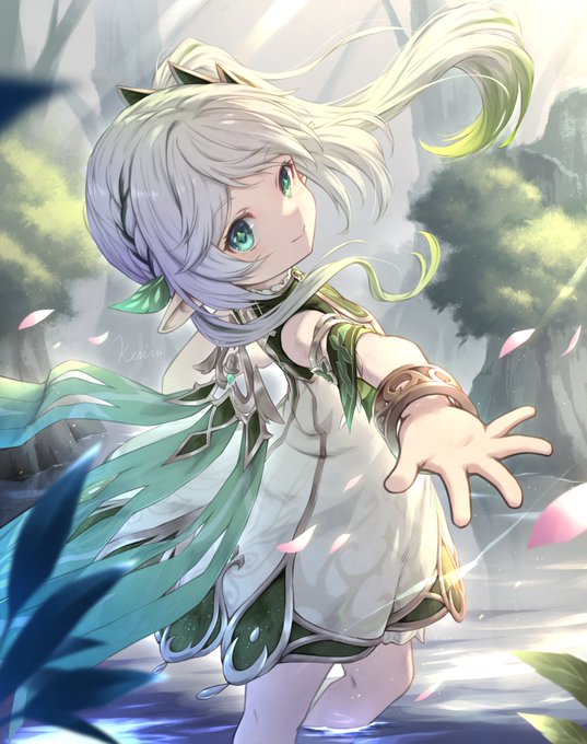 ナヒーダちゃん、描けたいつもより大きめで上げたので、拡大して見ると良き#原神 #Genshinimpact 