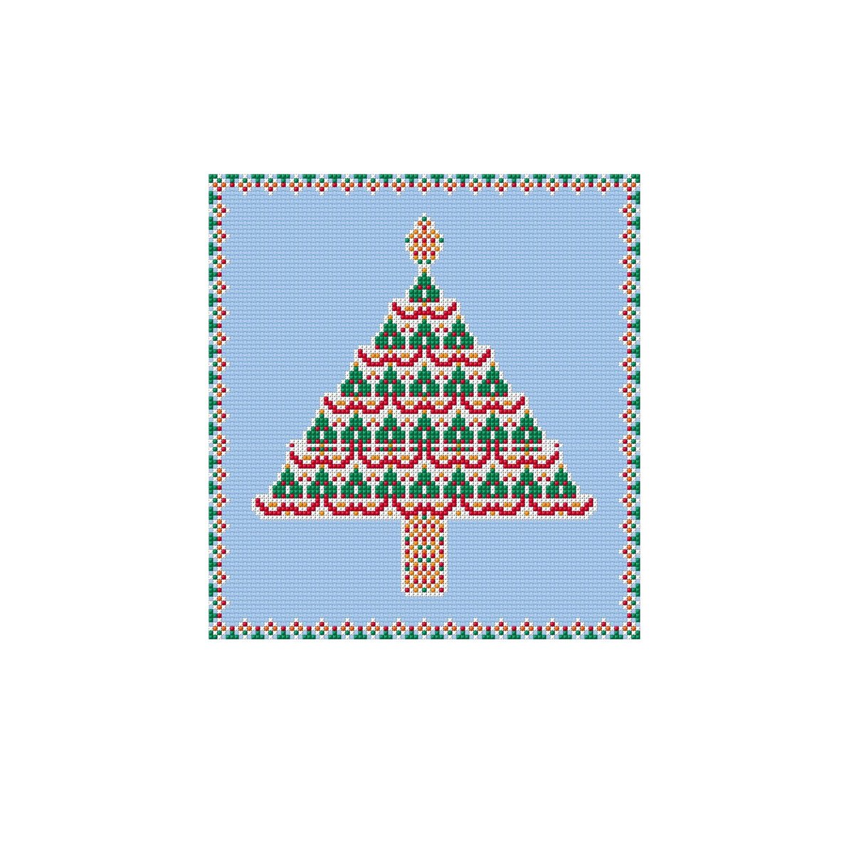 Merry Christmas Tree Cross Stitch Pattern Green Snowflakes Instant Pdf File Chart 1 Greeting Card Digital Download Diy Counted Geometric tuppu.net/f6f19df #Crossstitchfurnish #Etsy #PdfCrossStitch