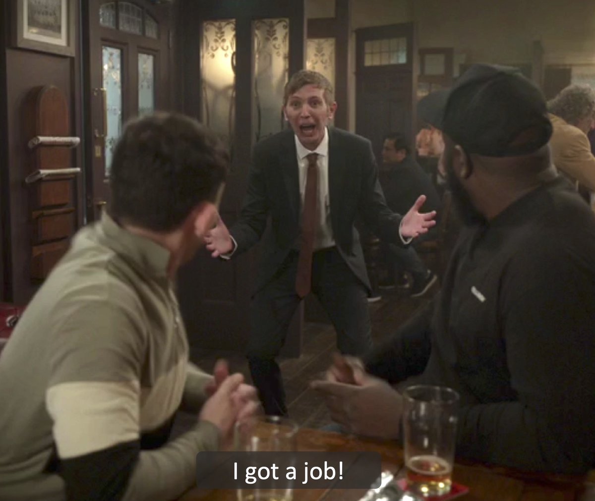 There was so much going on in this most recent episode that we haven't yet shared our excitement for a sharply-dressed Jeremy getting a job.  What do we think his new job is, Ted Lasso friends?