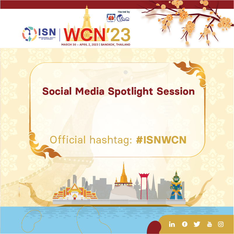 𝗦𝗧𝗔𝗥𝗧𝗜𝗡𝗚 𝗡𝗢𝗪 Social Media Spotlight Session

🕗 10:00 am ICT (GMT+7)
🗣️ @thtrm , @divyaa24 , @sibgokcay , @myadla 
👥 @arvindcanchi , @BasuNephro 

#ISNWCN