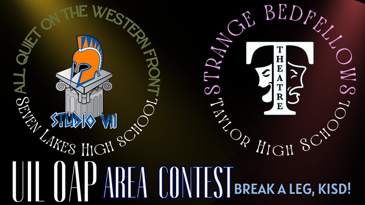 Break a leg tomorrow at AREA <a href="/studiovii_7014/">Studio VII Theatre Co.</a> and <a href="/troupe311/">Mustang Theatre</a>! We are so proud of you!  <a href="/KatyISDFineArts/">Katy ISD Fine Arts</a> <a href="/katyisd/">Katy ISD</a> 

#katyisd #katyisdfinearts #katyisdtheatre #uiloap