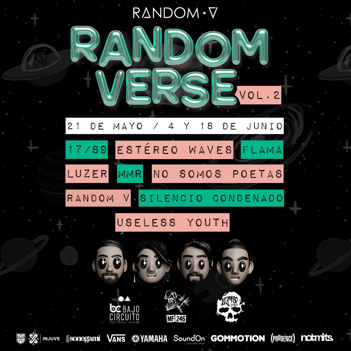 Será hermoso verlxs aquí
"UN ESPACIO PARA QUIENES NO TENEMOS ESPACIO"

#RandomV #RandomVerse #RandomVerseVol2 #RandomVerse2023