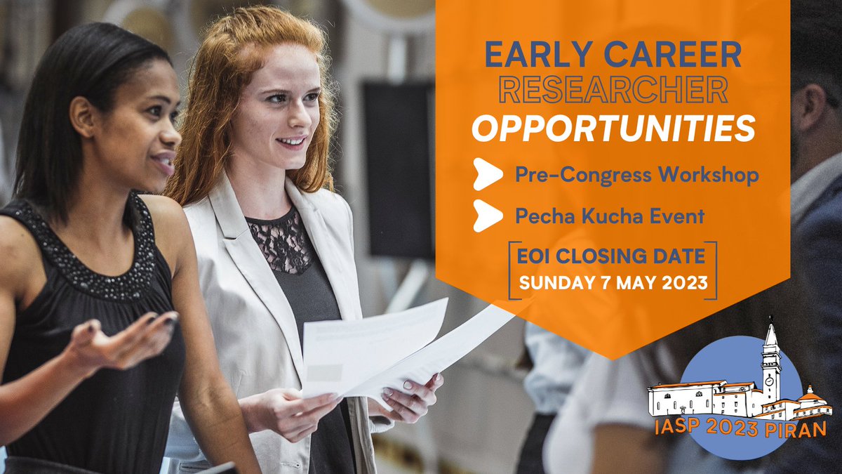 We invite submissions for the IASP 32nd World Congress Early Career Researcher (ECR) Pre-Congress Workshop Lightning Talks & Pecha Kucha event. Register interest in presenting in one/both ECR events here 👉 bit.ly/40r1gPB 📆 EOI Closing Date: 7 May 2023 #IASPPIRAN2023