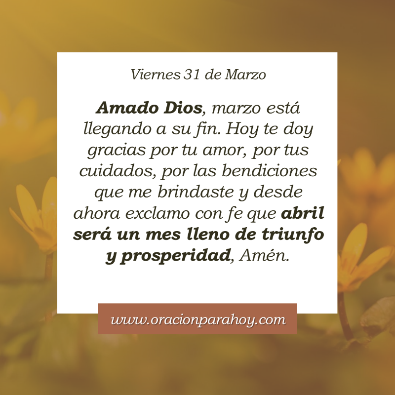 OracionParaHoy's tweet photo. Oración para hoy 31 de marzo: https://t.co/Fbv50JMtTm