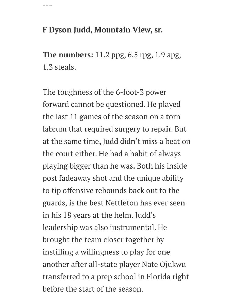 Dyson Judd (@dysonjudd05) on Twitter photo Honored to make SB lives top 25 players in Idaho this season. Thank you! <a href="/MrIdahoPreps/">Brandon Walton</a> <a href="/CoachNettleton/">Coach Jon Nettleton</a> Honored to make SB lives top 25 players in Idaho this season. Thank you! <a href="/MrIdahoPreps/">Brandon Walton</a> <a href="/CoachNettleton/">Coach Jon Nettleton</a>