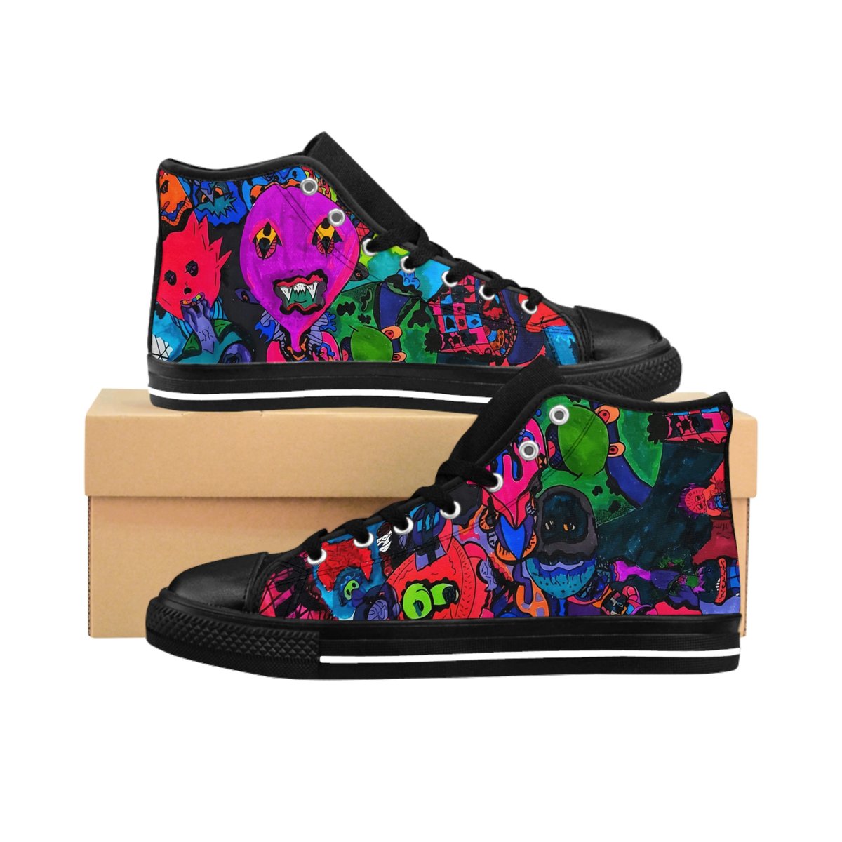 Step up your shoe game with NuMetalZ! These high-top sneakers feature the wild ink hand drawings of artist Metal, making them a must-have for anyone looking to make a statement. Order now at savecoop.com/brands/numetalz and express yourself in style! #NuMetalZ #MetalArt #UniqueFashion