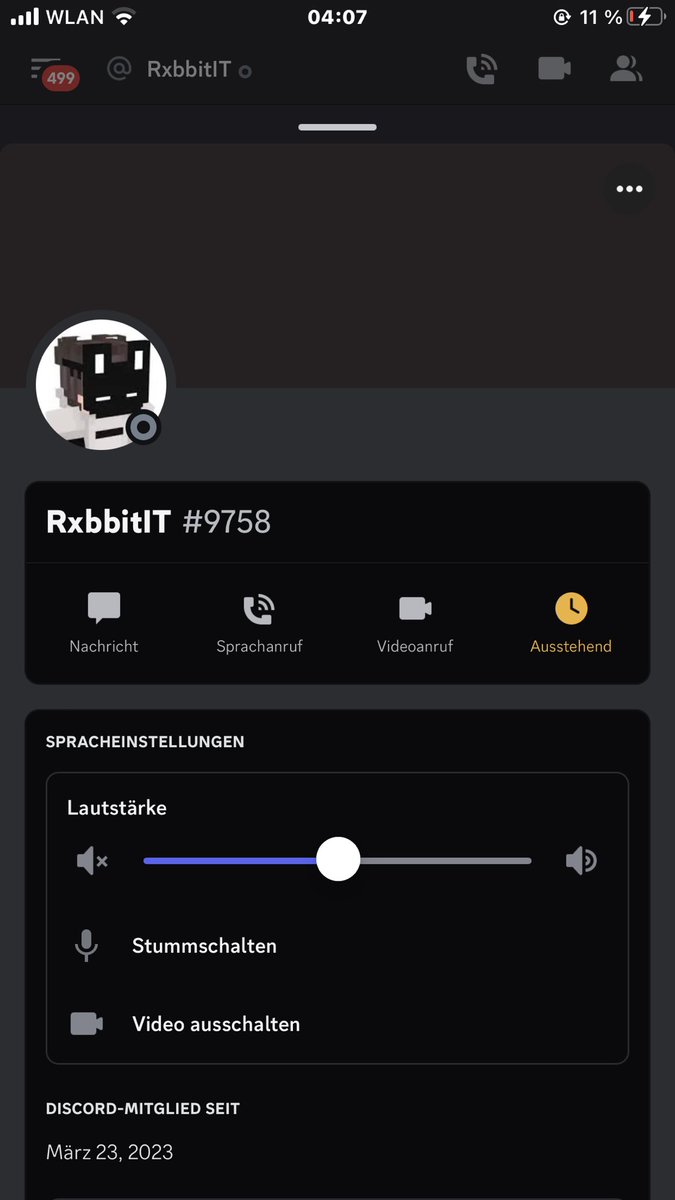 rxbbit_it's tweet photo. @IRxbbitIT Hallo ich hoffe du hast nicht vor mich zu faken, deine Discord-Name und Bio ist schon sehr obvious da du dir ja in meinem Namen auch eine Freundin geklärt hast, ich würde dir raten sowas zu unterlassen sonst werde ich Rechtlich gegen dich vorgehen https://t.co/Wt24BfnZX0