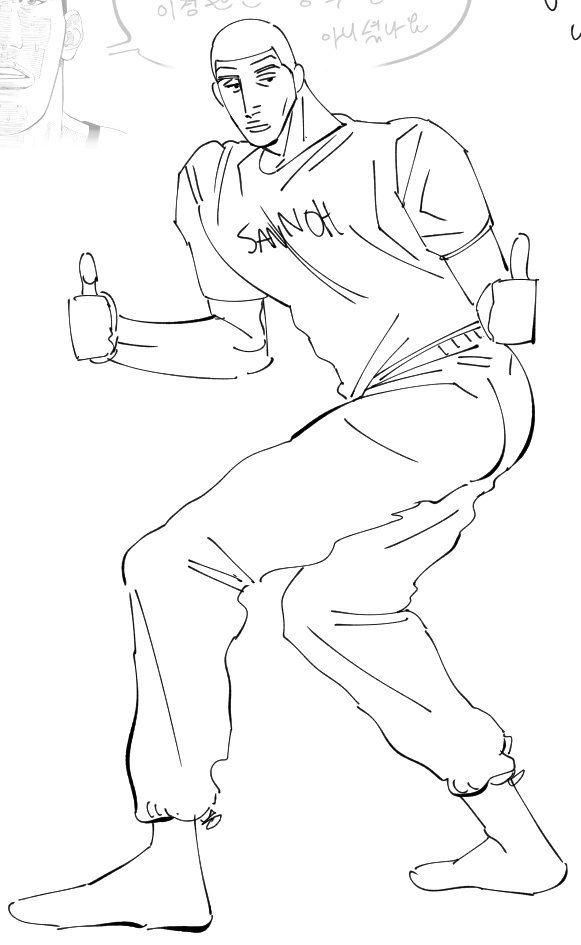 가슴과 엉덩이가 둘다보이는 자세의 정성구