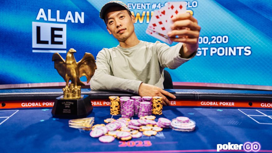 highstakesdb's tweet photo. 🏆 Allan Le Bags US #Poker Open PLO Title as @RealKidPoker Falls in Fourth.

👏 Allan Le lifted the first of the 2023 #USPokerOpen #PLO titles, seeing off a tough final table that included #DanielNegreanu to pocket $200,200. @PokerGO #LivePoker

 🗞️ https://t.co/JQsCSU5oc3 https://t.co/a5uktFFOlW