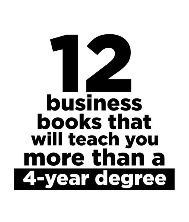 GoalLoaded's tweet photo. 12 business books that will teach you more than a

4-year degree https://t.co/84yBbcT6Ib