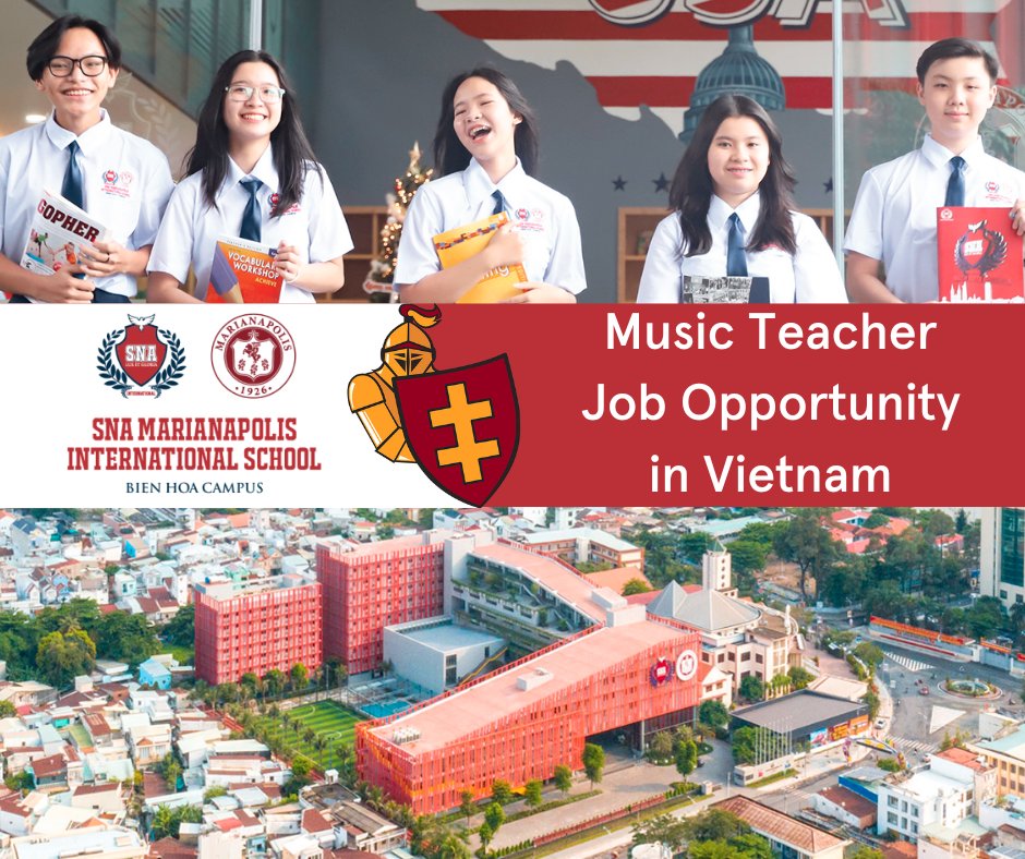 A #jobopportunity of a lifetime!

Are you a passionate #musicteacher interested in working abroad?

Our partner school, #SNAMarianapolisInternational, seeks a qualified classroom music teacher in Vietnam.
 
Apply by 30 April 2023, 9pm AEST bit.ly/3M8LxjZ

#AMEBpartner