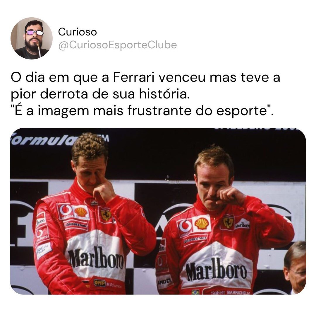 Depois daquele fatídico dia em 2002, prometi a mim mesma que não teria uma Ferrari, e estou cumprindo até hoje! 

#Formula1