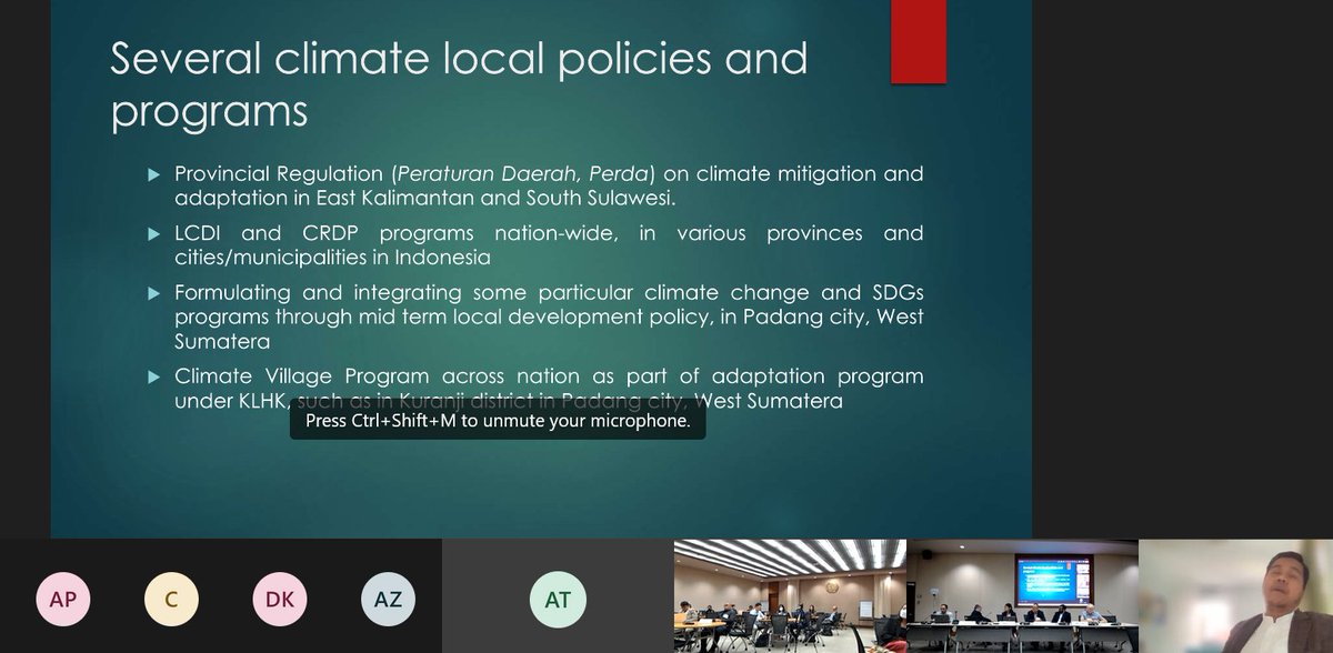 uclgaspac's tweet image. Mr. Apriawan, PhD, Lecturer in Andalas University discussed how Indonesia has reviewed its NDC targets, and how the country is moving towards mitigation AND adaptation, with examples of some local policies and programs. #APFSD2023 #SDGs #climatechange