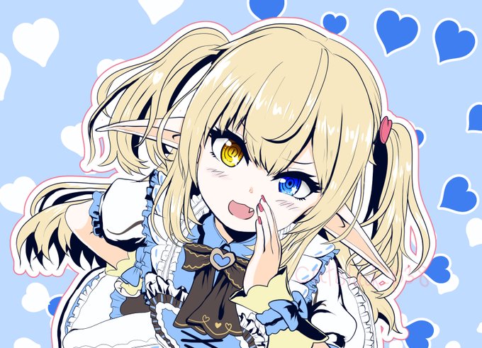 「hand to own mouth twintails」 illustration images(Latest)