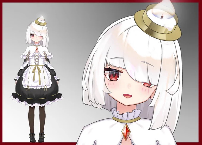 審査待ちですよろしくおねがいします【限定1点】蝋燭の女の子 | 魔界ぺんぎん  #nizima #女の子 #オリジナル #限定1点 #VtubeStudio #にじコン24 より 
