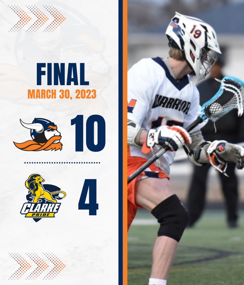 Midland University Men's Lacrosse (@midlandumlax) on Twitter photo Warriors win in Dubuque by a score of 10-4!! 💥🤘
Thanks to <a href="/CUPrideMLax/">Clarke Pride Men's Lacrosse</a> for hosting us. #WarriorNation #dubs #win #UNITE Warriors win in Dubuque by a score of 10-4!! 💥🤘
Thanks to <a href="/CUPrideMLax/">Clarke Pride Men's Lacrosse</a> for hosting us. #WarriorNation #dubs #win #UNITE