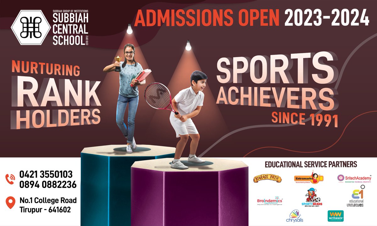 subbiahcentral1's tweet photo. #SubbiahCentralSchool constantly looks for ways to make #learning interesting for #students and #teachers. A 360-degree approach to the #CBSE #curriculum guarantees for creation of the Pillars of Tomorrow.
#admissionsopen2023_24; Contact 0421 3550103; 08940882236 to #ApplyToday! https://t.co/uZmYH3oxwv