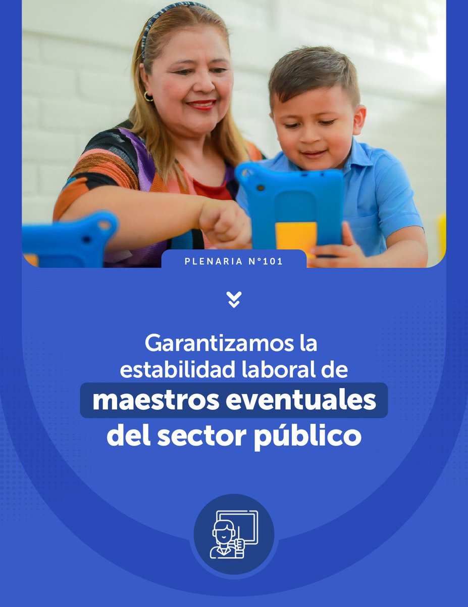AsambleaSV's tweet photo. Los docentes interinos contratados por @EducacionSV serán incorporados a plazas por Ley de Salarios, a partir de enero de 2024.

De esta manera, dignificamos la labor que realizan al educar a las nuevas generaciones. 📚👨🏻‍🏫👩🏻‍🏫 https://t.co/PpBc5t5RBd