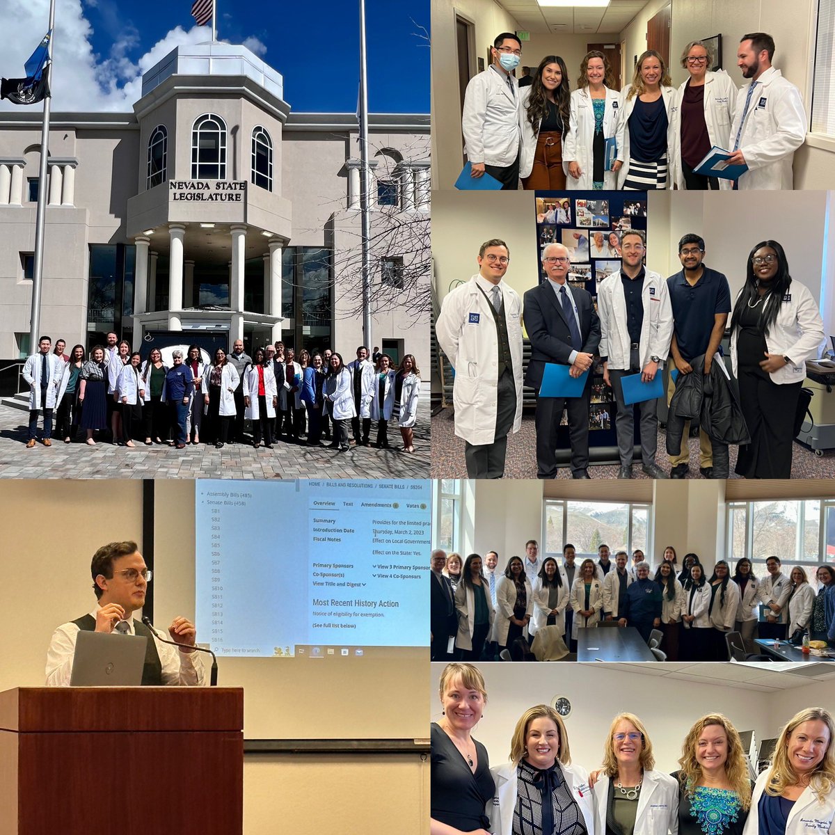 Nevada Academy of Family Physicians advocating at the legislature with students and residents. Happy doctor’s day! <a href="/nvafp/">NVAcadFamPhysicians</a> @LVfamilydoc <a href="/swimmitimmiMD/">Tim Grunert</a> <a href="/RenoDrew/">Andy Pasternak, MD, MS</a> #HappyDoctorsDay