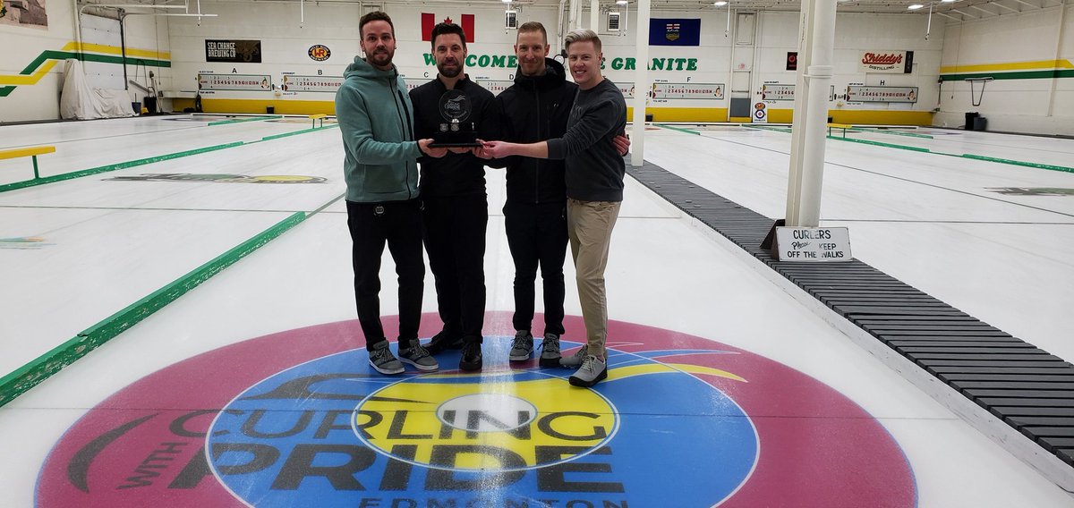 CurlingPride's tweet photo. CONGRATULATIONS "Taken for Granite" ... back to back Curling With Pride Champions!!! 

#curling #yeg @PrideCurlCanada @CurlingCanada https://t.co/OuStFIzabs