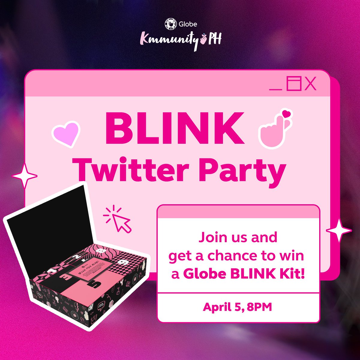 KmmunityPH's tweet photo. PCD is real 😭 BLINKs, let's relive our favorite moments from #BORNPINKINMANILA_BULACAN, and hype up JISOO's solo debut together on April 5, at 8 PM! 

We're also giving ayaw 10 Globe BLINK Kits so reply with #GlobeTurnsPink if you're joining the fun! 🖤💗 https://t.co/pgqS8UOD8w