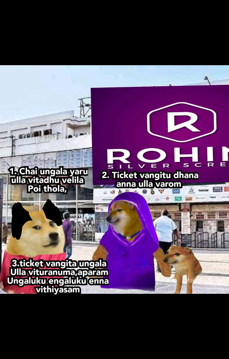 Lonesince2000's tweet photo. Manushana manushana paruga da, 

#BoycottRohiniTheatre
#BoycottRohiniCinemas #BoycottRohini https://t.co/8OR0FkXOH6