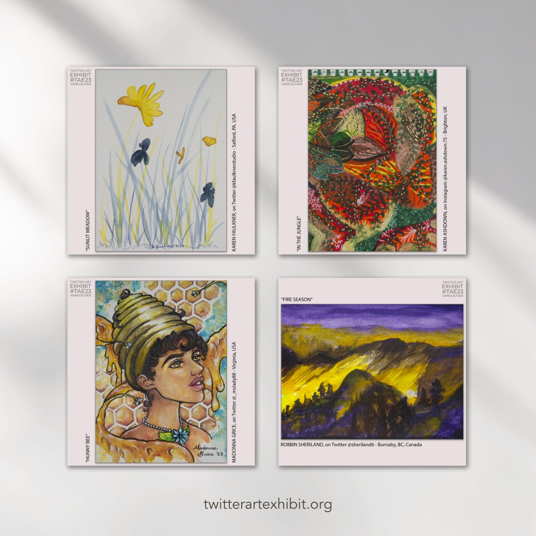 Donations by Karen Faulkner @kfaulknerstudio of the USA, Karen Ashdown of the UK, Madonna Grice @_mslady88 of the USA, and Robbin Sheriland <a href="/sheriland6/">Robbin Sheriland</a> of Canada. Thank you! #TAE23 fundraiser for  <a href="/unyayouth/">Urban Native Youth Association (UNYA)</a>. #vancouverbc #twitterartexhibit #indigenous #giving #artforacause