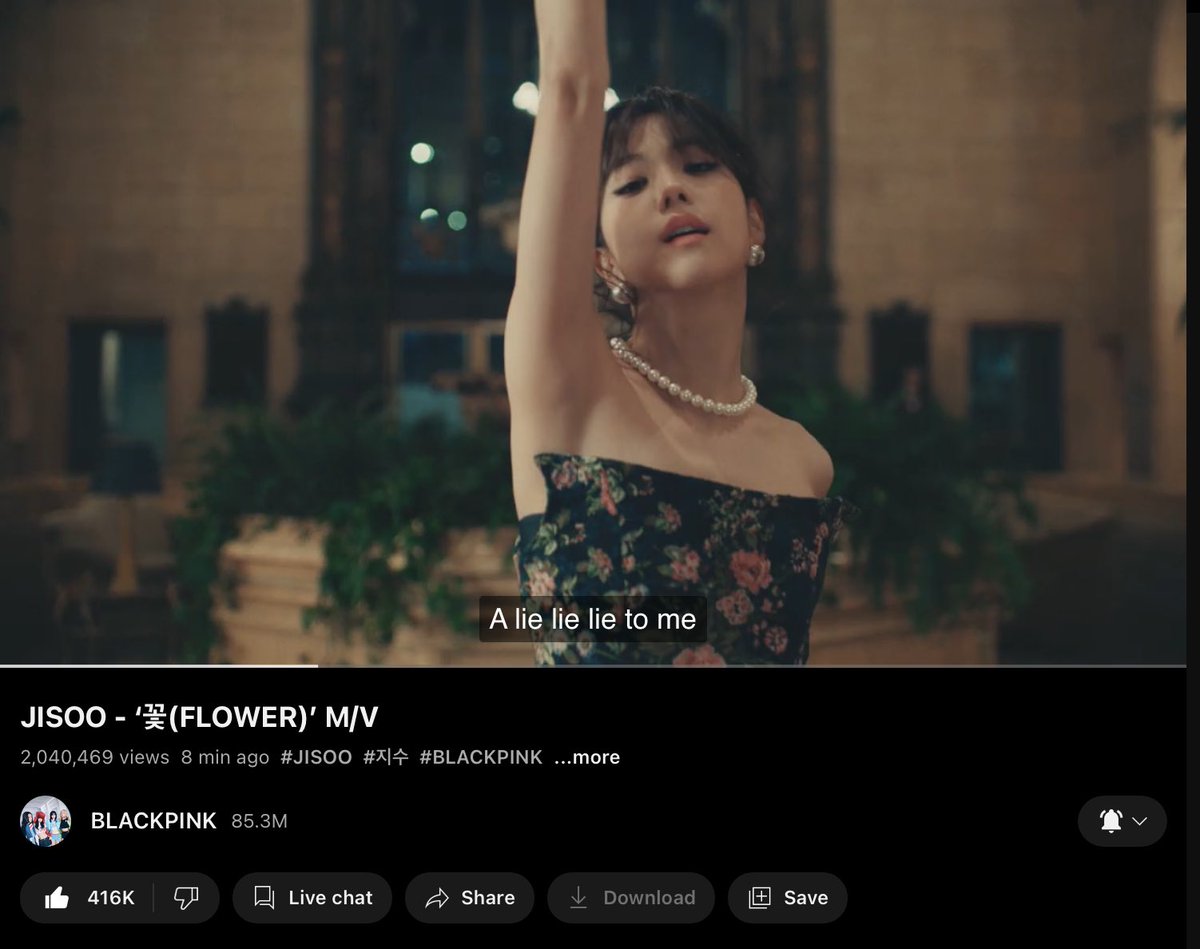 togejustvibin's tweet photo. 2 MILLION VIEWS IN 8 MINUTES 🔥🔥 

SOLOIST JISOO DEBUT 
#JISOO_Blooming_With_ME 
#꽃처럼_피어난_지수_솔로 @BLACKPINK https://t.co/fAl7n1nAPs
