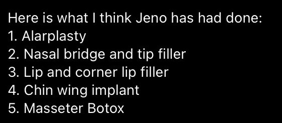 cherrysjeno's tweet photo. imo, both of them had surgery treatments on their faces, but we know Jeno is still better. stop babbling, you guys look like idiots just because of plastic surgery which is actually quite common among kpop idols. https://t.co/CHH1pzc27H