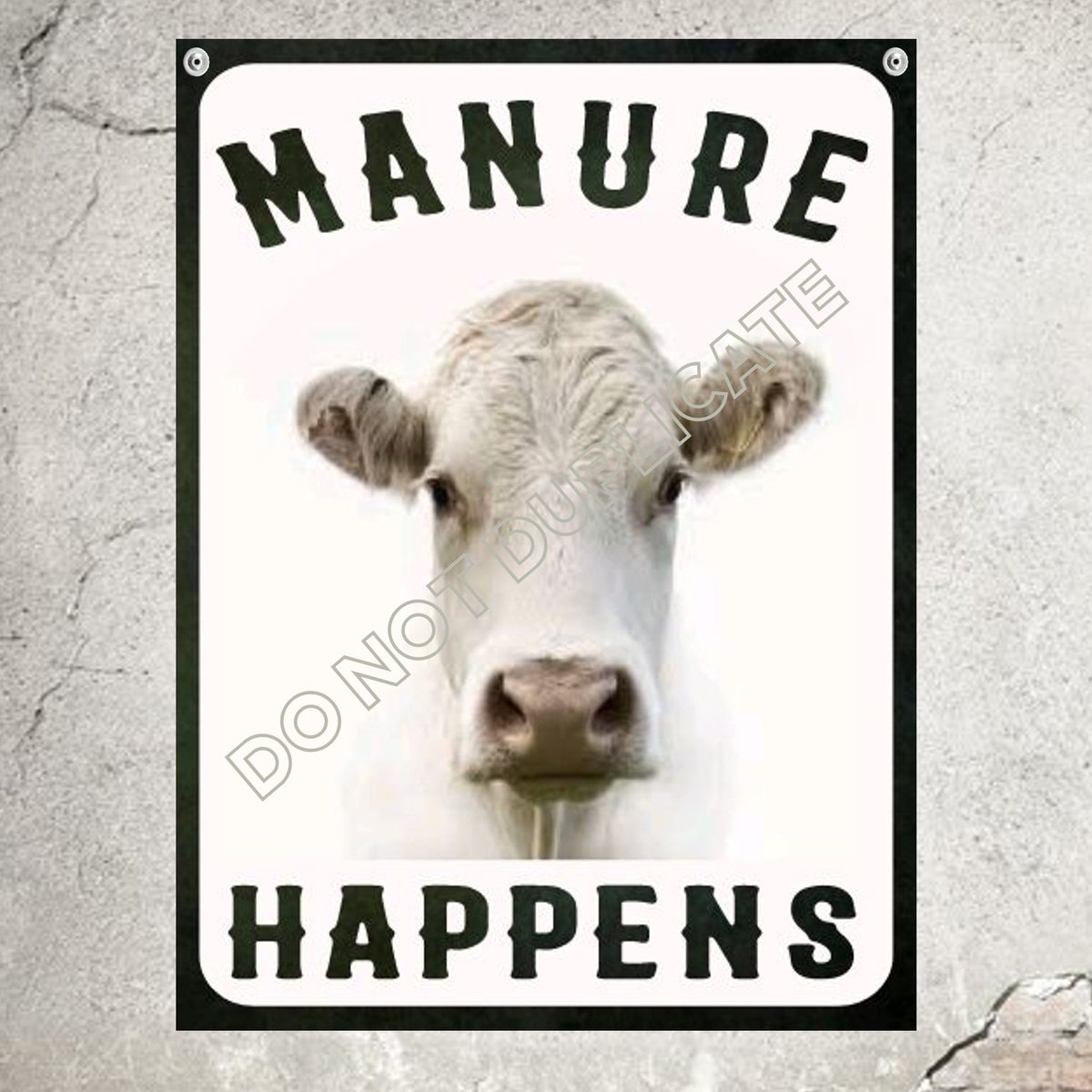 Manure Happens Cow Sign Farmhouse Decor tuppu.net/23a81a48 #Shopify #WainfleetTradingPost #FarmSign