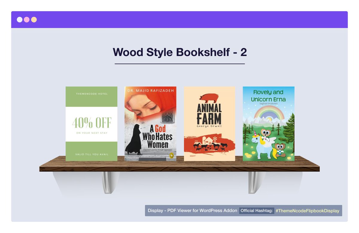 ThemeNcode's tweet photo. TNcFlipbook: #TNcFlipbookDisplay 
Display #TNcFlipbook Addon Wood style bookshelf demo version-2.

Do you want to see more version? Please visit our landing page
https://t.co/dfPErrSysG

#ThemeNcodeFlipbookDisplay #Authors #BookBoost #amwriting #mustrea… https://t.co/RLDkXxkLji