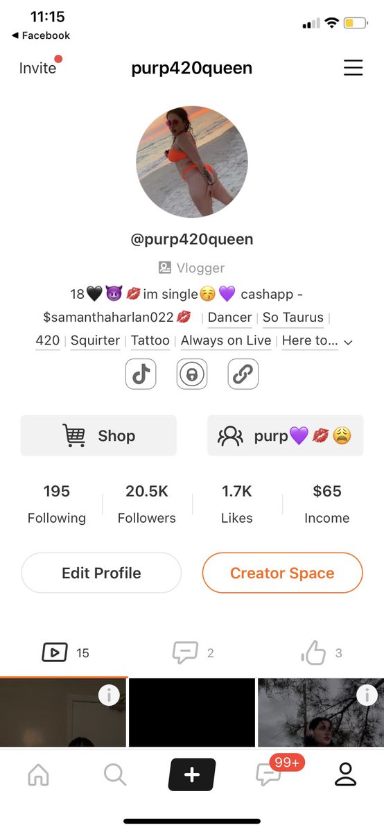 purp420queen2's tweet photo. y’all check me out on clapper! i’m #Sellingcontent right now as well!♥️ add my snap @purp420queen if you are #buyincontent 🥺💜😘 https://t.co/BaOEy9W2qG