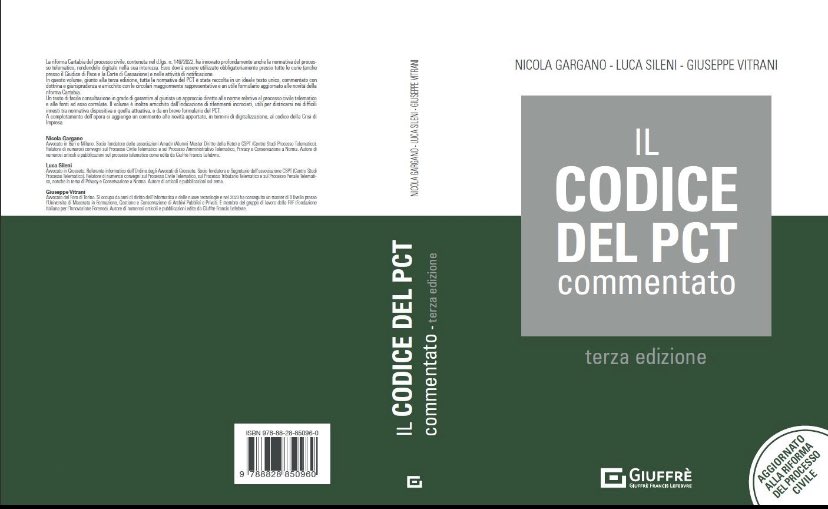 giuffresalerno's tweet photo. 🚚🚚In arrivo !!
É finalmente pronta la terza edizione del codice del PCT commentato.
Il volume ,aggiornato alla recente riforma Cartabia , contiene un ricco formulario #giuffresalerno #PCT #cartabia
📌Prenotabile 👉🏽 https://t.co/XtN9Y2prga https://t.co/92aVoPtZzt