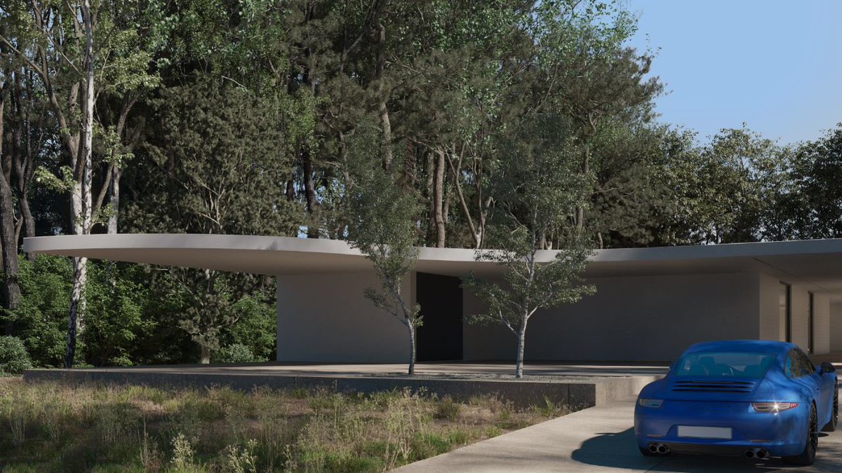 Bouwen onder architectuur. Bos wonen #droomhuis #architect #villabouw #bouw