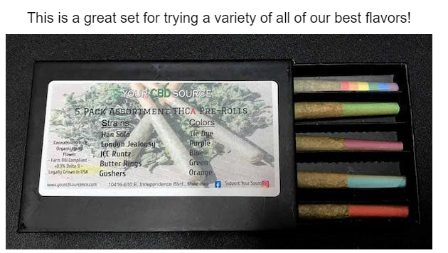 source_nc's tweet photo. You'll love our 5 pack of our best strains in one handy carrying pack! This is a great set for trying a variety of all of our best flavors!
 Dog Walker Pre-Rolls! Our goal was to create a roll that could be enjoyed in the time that it took to walk the dog. https://t.co/K1SgVKwz8Q