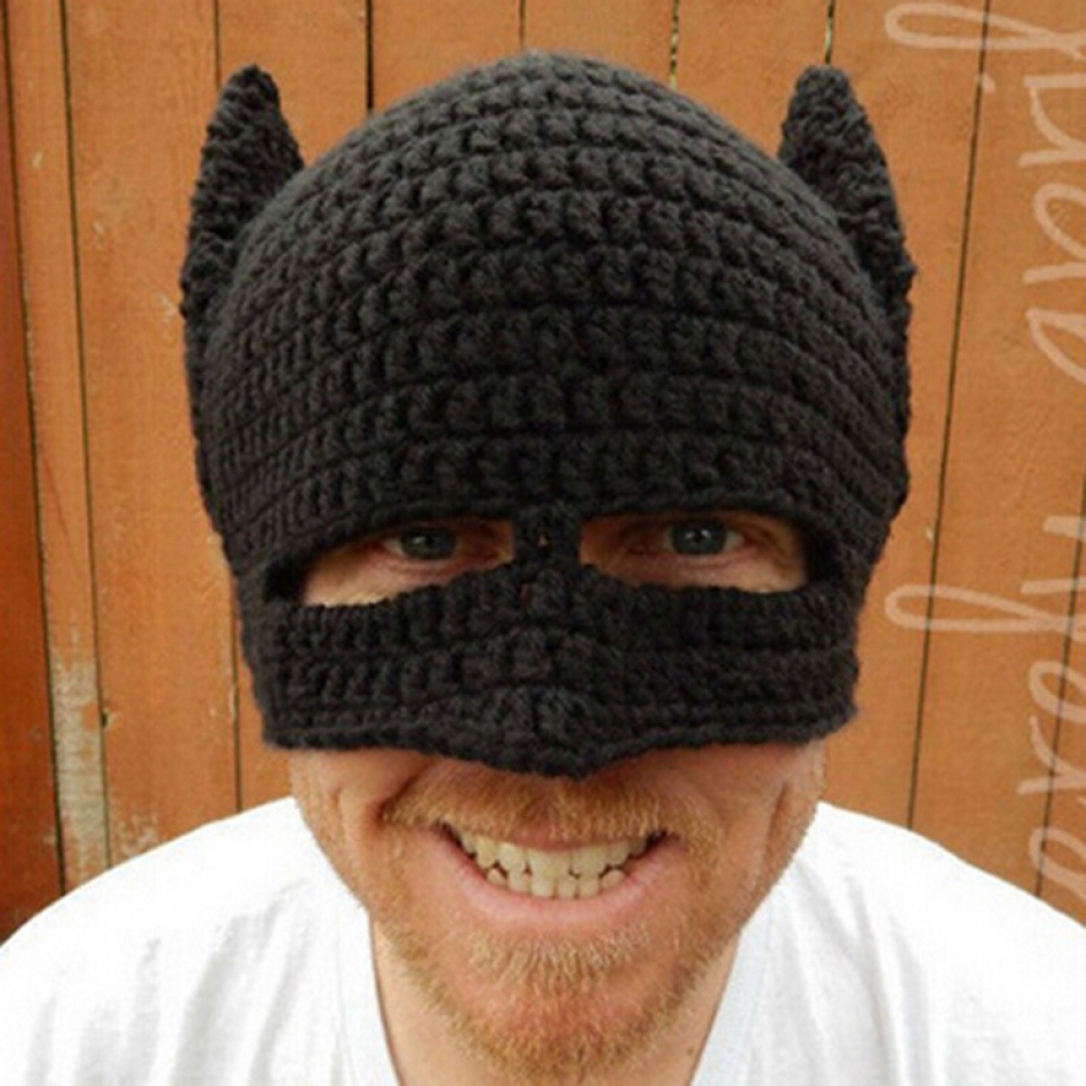 gotham_hope's tweet photo. #gotham #gothamhope Hot Handmade Winter Beanie Crochet Cool Batman Mask Knitted Hats Helmet EarFlap Men Women Winter Caps Party Gifts gorros https://t.co/Fd08AStTNT