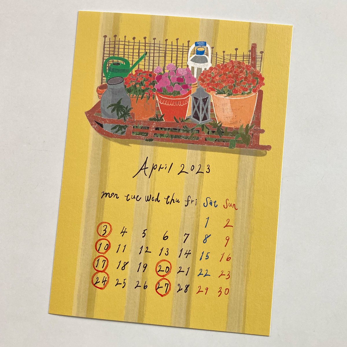 4月の営業スケジュールです。
定休日:4/3、10、17、20、24、27