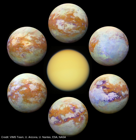 Seeing Titan: apod.nasa.gov/apod/ap230331.… by VIMS Team, U. Arizona, U. Nantes, <a href="/esa/">European Space Agency</a>, <a href="/NASA/">NASA</a>