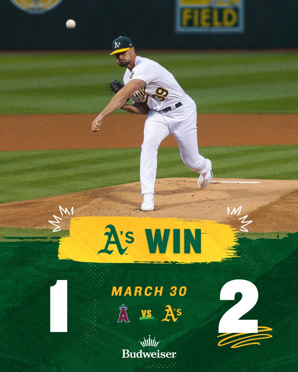 Athletics's tweet photo. 𝟏-𝟎 https://t.co/o9YQPCNAh7