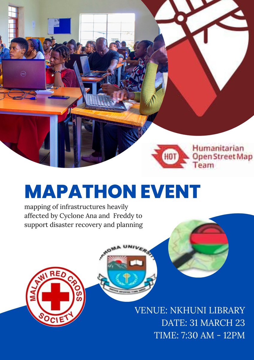Today, together with Malawi Redcross and Nkhoma University are conducting a mapathon workshop with Youth mappers from LUARNAR and NKhoma University with support from <a href="/openmapping_esa/">The Open Mapping Hub-Eastern & Southern Africa Hub</a>