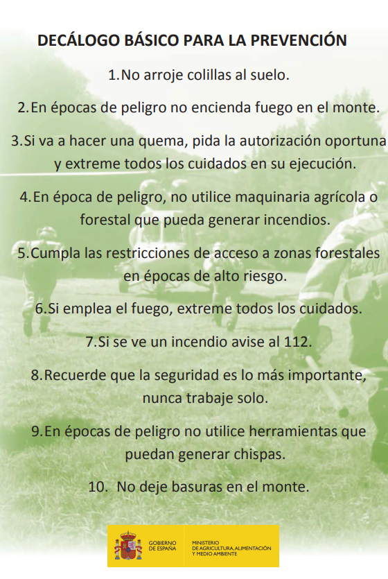 AEMET_Esp's tweet photo. Para prevenir los incendios es importante, y más cuando el riesgo es elevado, seguir las recomendaciones de las autoridades, como las de este decálogo de @mitecogob. +info: https://t.co/BfG5uDVYu8 🧵👇 https://t.co/y2mhNwUOxS