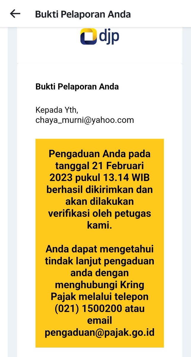 NovelSuhendri's tweet photo. @kring_pajak saya buat pengaduan pajak melalui situs pajak, sampai skrg mengapa blm jelas tindak lanjutnya ya? https://t.co/H9ot7caWig
