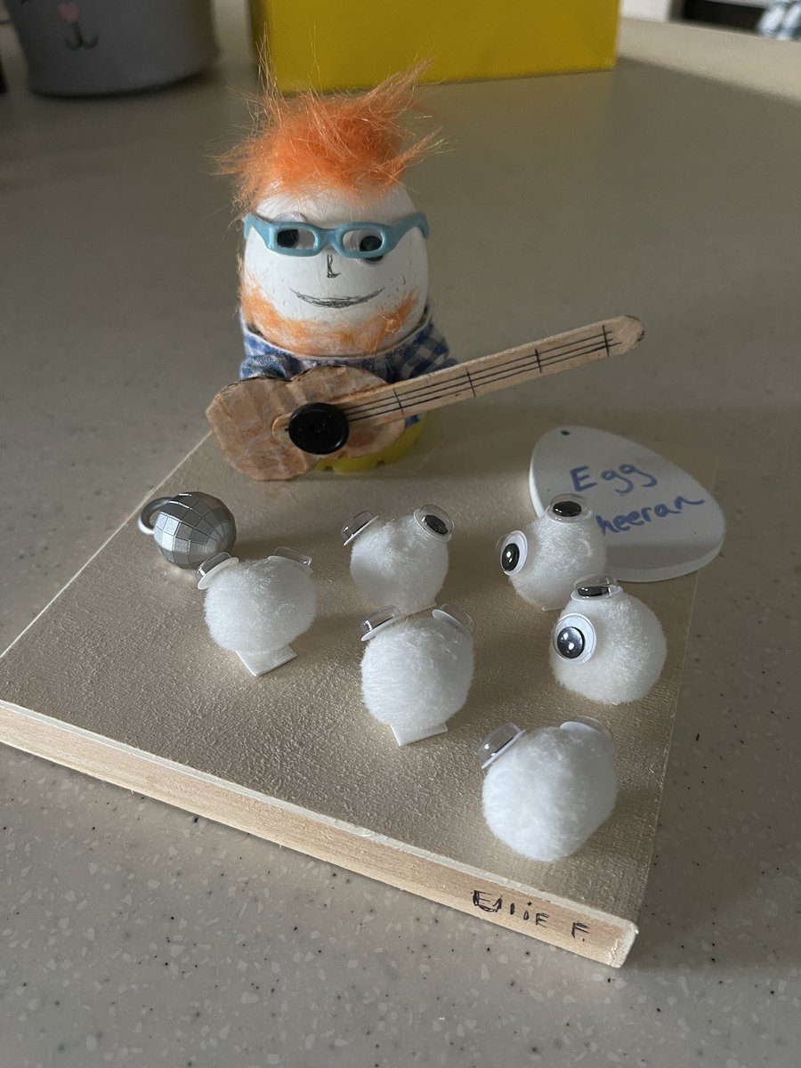 Egg Sheeran is coming to school's Egg Competition today 😁hope he doesn't  mind <a href="/edsheeran/">Ed Sheeran HQ</a> <a href="/thismorning/">This Morning</a> #eggsheeran #EasterEgg  #Easter2023