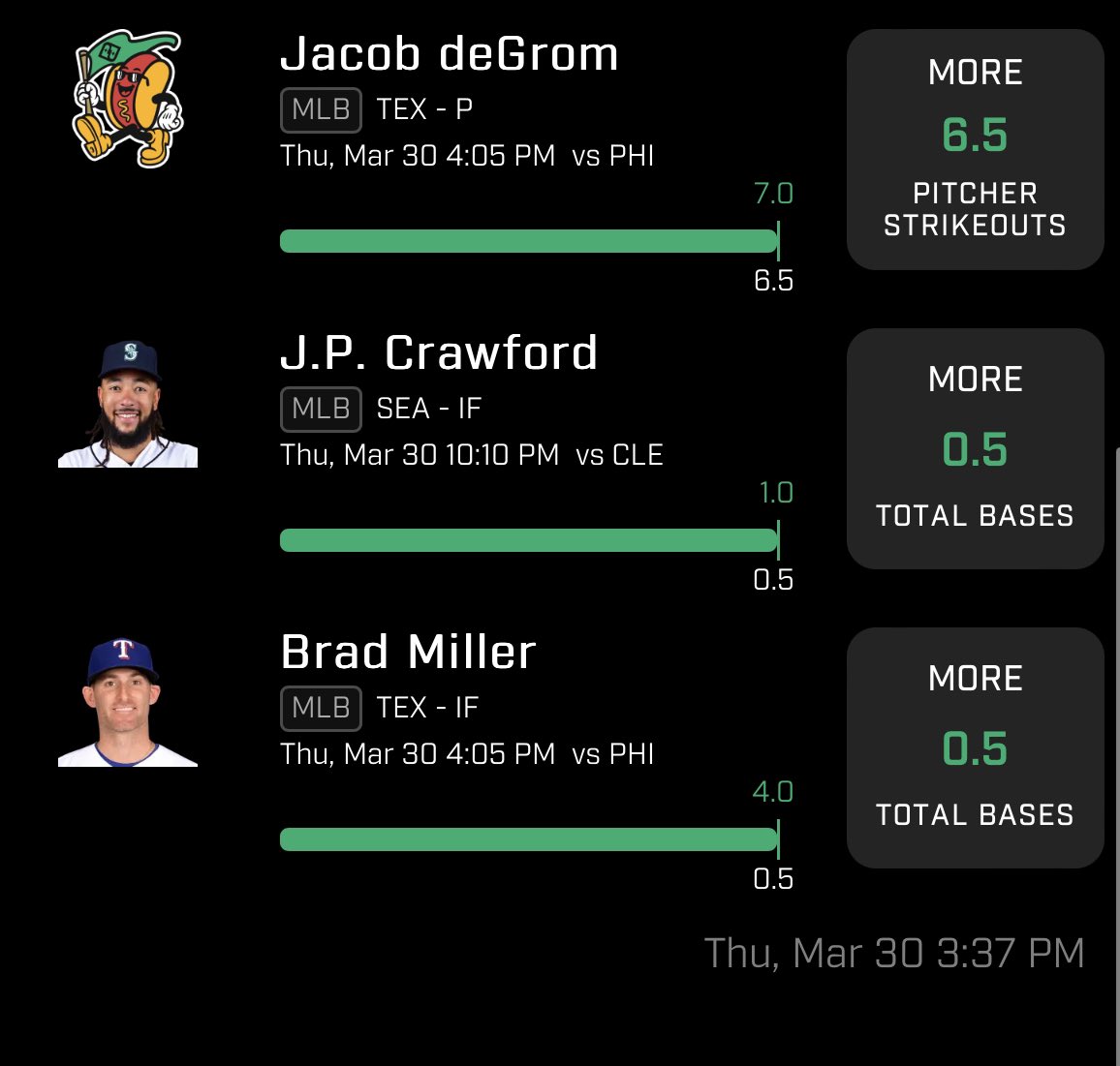 All I see is green ✅
#prizepickmlb #prizepicks #MLB #BaseBall #OpeningDay #OpeningDay2023 #OpeningDayMLB #FanDuel #DraftKings #GamblingTwitter