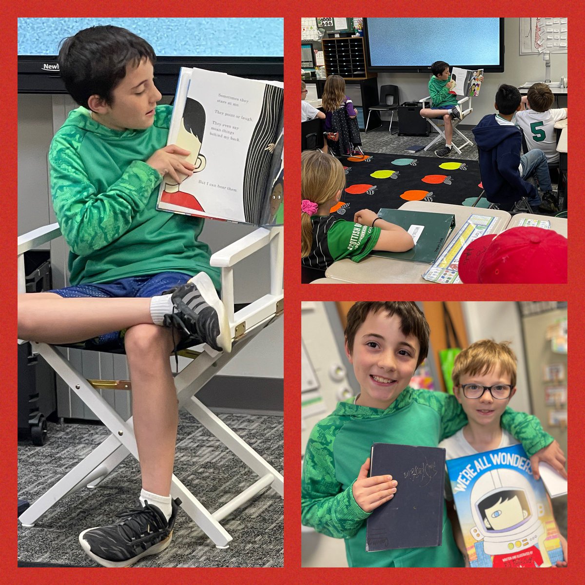 Love it when a previous student’s reward is actually our reward ❤️ Thank you HS for coming to read to our class… and to your little brother 😍 <a href="/Jack_D_Johnson/">Jack D. Johnson</a> #JESfamily <a href="/amendoza4dragon/">Andrea Mendoza</a>