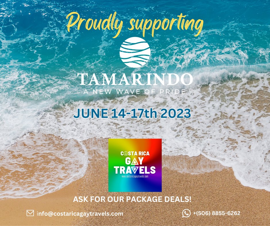 BOOK NOW before we run out of space! Celebrate Gay Pride in Tamarindo, a weekend of fun with a purpose. #gay #gaytravels #costarica #tamarindopride