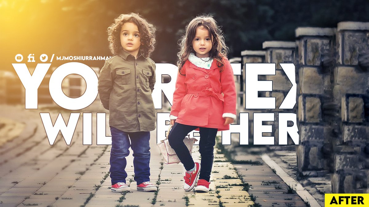 MjmoshiurRahman's tweet image. Kid Fashion - Text Behind Object or Person #textbehindobject