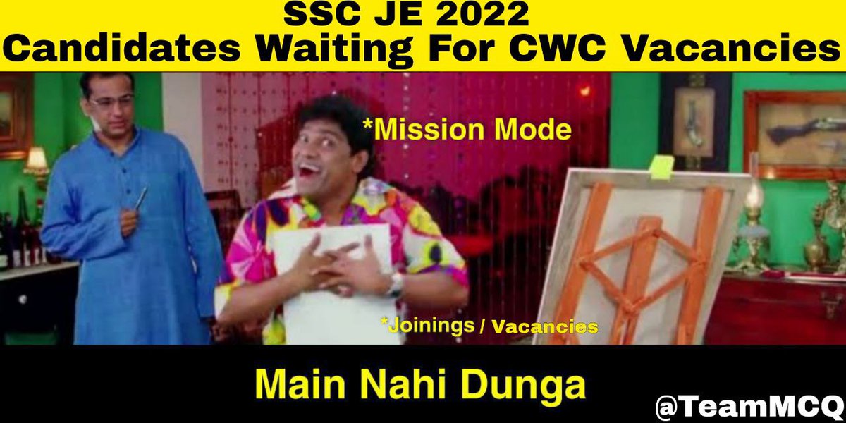 civil_engg_mcq's tweet photo. सर @gssjodhpur आप से निवेदन है की SSC 2022 JE CWC की भर्ती को शामिल किया जाए, ताकि अधिक से अधिक लोगो को रोजगार मिल सके, और माननीय मोदी जी @PMOIndia का सपना पुरा हो! @CWCOfficial_GoI @MoJSDoWRRDGR
#ADD_CWCJE2022_VACANCIES
#RELEASE_SSCJE2022_VACANCIES #teammcq https://t.co/OjZFJI7f4p